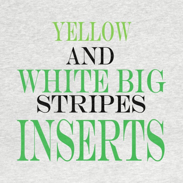 yellow and white big stripes inserts by NadisinArt